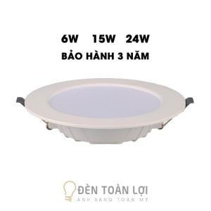 Đèn Âm Trần: Mẫu đèn âm trần 6W 15W 24W giá rẻ chiếu sáng cho hộ gia đình