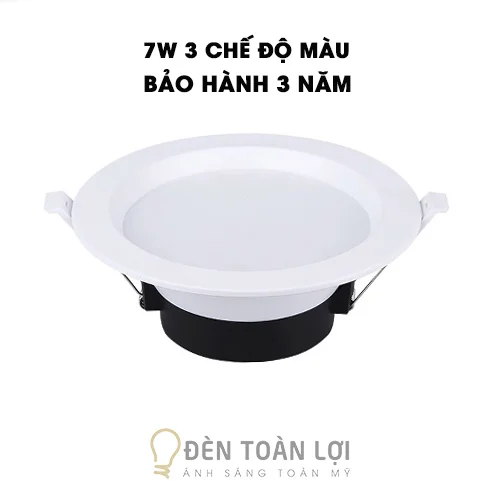 Đèn âm trần màu đen 7W