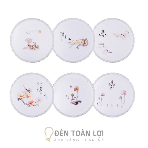 Mẫu đèn ốp trần có hoa văn chiếu sáng và trang trí phòng khách 30W 48W 60W