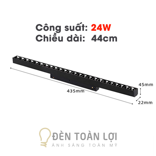 Mẫu đèn rọi ray nam châm chiếu điểm 24W cho hệ ray nam châm