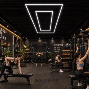Đèn gara ô tô kiểu 2 hình chữ nhật đồng tâm 360W