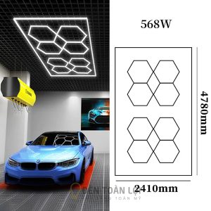Đèn 8 Tổ Ong 568W Cho Gara, Gym, Bàn Bida | Đèn Toàn Lợi