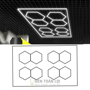 Đèn 8 Tổ Ong 568W Cho Gara, Gym, Bàn Bida | Đèn Toàn Lợi