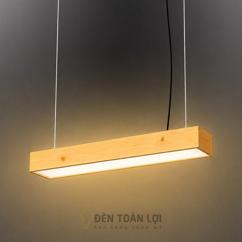 Đèn Thả Hộp Gỗ Thông Văn Phòng 600mm 18W