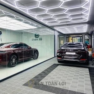 Hệ thống đèn trang trí garage ô tô hình tổ ong cực đẹp và sáng - Đèn Toàn Lợi