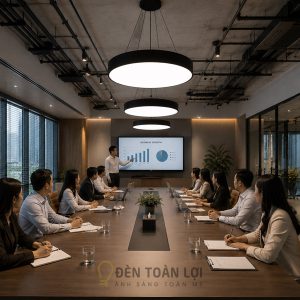 Đèn Thả Văn Phòng Tròn Đặc Phi 600 48W