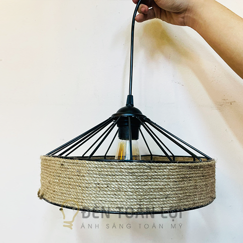 Đèn thả sắt quấn thừng phi 300, 400 trong danh mục đèn thả trang trí góc 4