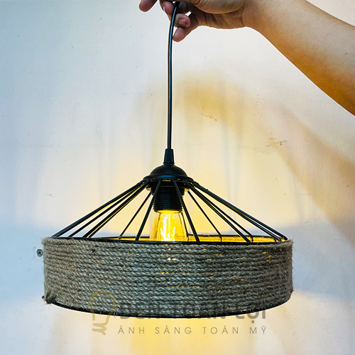 Đèn thả sắt quấn thừng phi 300, 400 trong danh mục đèn thả trang trí góc 5