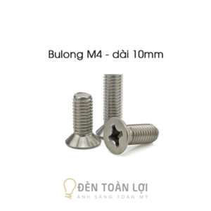 Phụ Kiện Đèn: Bulong M4 dài dài 10mm dùng làm ốc tai đế ốp