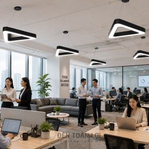 Đèn Thả Tam Giác Trang Trí Văn Phòng 600mm 48W — Đèn Toàn Lợi