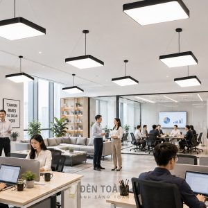 Đèn Thả Hộp Vuông D600 Văn Phòng — Bản Rỗng Và Đặc | Đèn Toàn Lợi