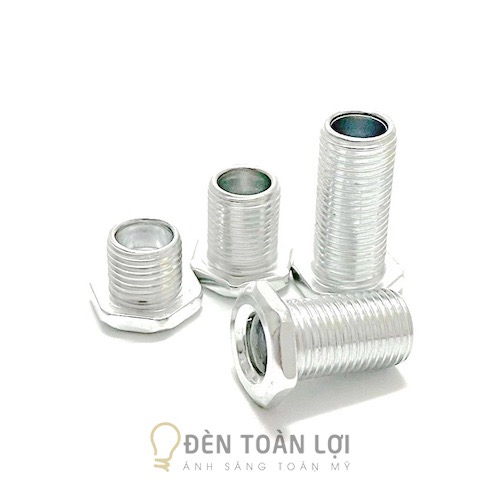 Phụ kiện đèn ty ren mịn M10 dài 1cm gắn tán lục giác cố định