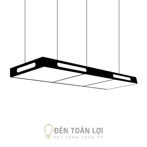 Đèn Thả Bàn Bida 3 Bóng Màu Đen