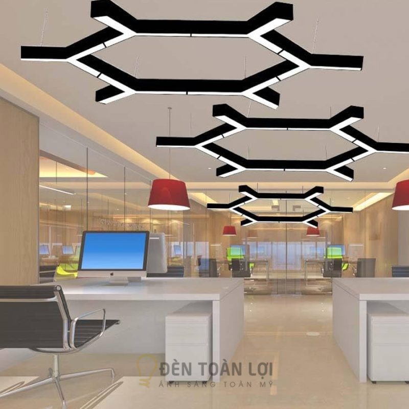 Đèn thả trần LED chữ Y trang trí văn phòng D600 | Toàn Lợi
