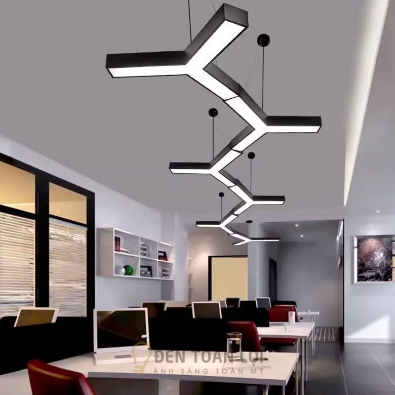 Đèn thả trần LED chữ Y trang trí văn phòng D600 | Toàn Lợi