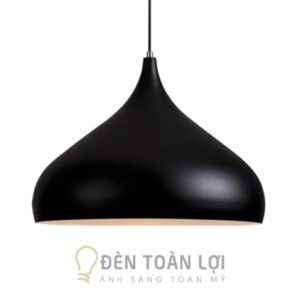 Đèn thả chao giọt nước đen quán cafe