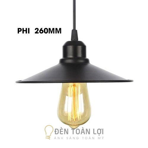 Đèn thả UFO màu đen phi 26cm