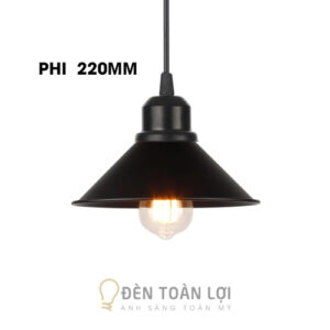 Đèn Thả: Mẫu đèn thả choá cụp phi 22cm giá rẻ trang trí quán cafe