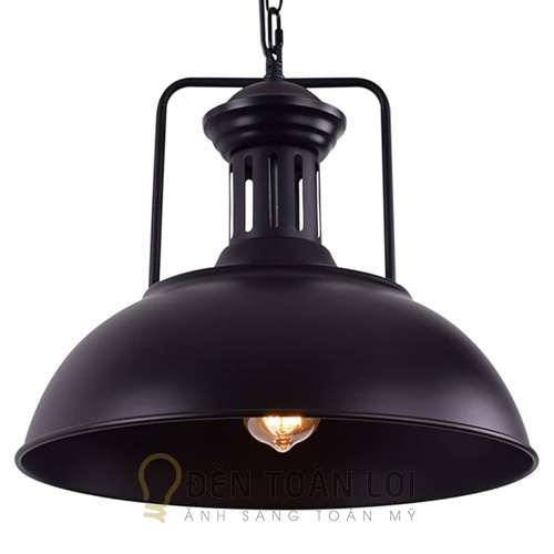 Đèn thả màu đen trang trí bàn ăn nhà hàng cổ điển phi 41 cm