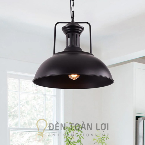 Đèn thả phi 41cm treo trên bàn ăn cạnh cửa sổ
