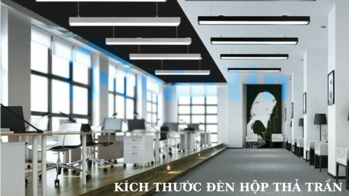 kích thước đèn hộp thả trần 