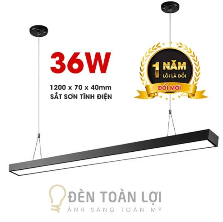 Mẫu đèn thả máng văn phòng 1m2