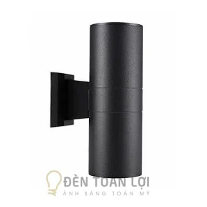 Đèn vách: Mẫu đèn vách hắt tường 2 đầu trụ tròn gắn cổng ngoài trời