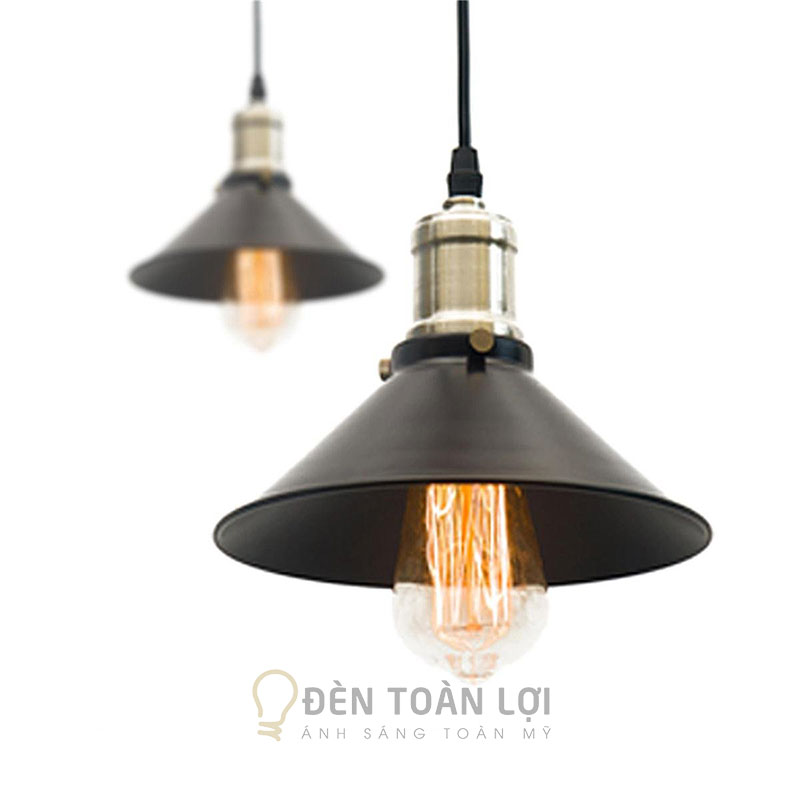 Đèn thả choá cụp D18 D22 nắp sắt giá rẻ