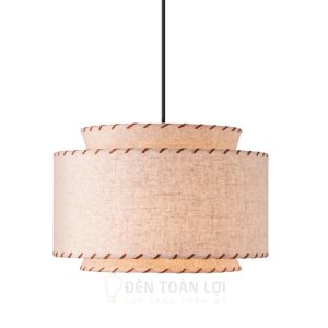 Đèn Vải có Hoạ Tiết Viền Trang Trí Thả Trần Phòng Khách