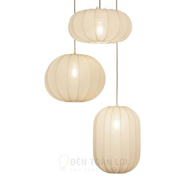 Bộ đèn vải thả trần 3 dáng
