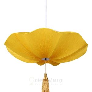 Đèn Vải Lá Sen Trang Trí Nhà Hàng Chay, Phòng Thiền, Chùa Chiền