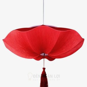 Đèn Vải Lá Sen Trang Trí Nhà Hàng Chay, Phòng Thiền, Chùa Chiền