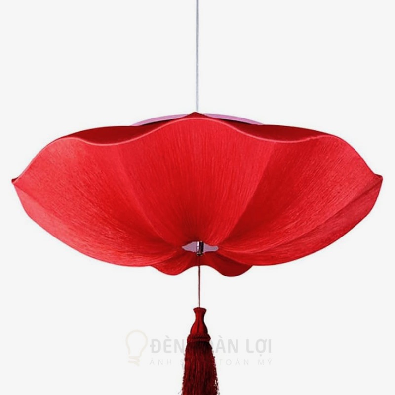 Đèn Vải Lá Sen Trang Trí Nhà Hàng Chay, Phòng Thiền, Chùa Chiền