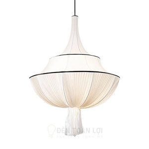 Đèn vải thả trần phong kiểu Pháp trang trí phòng khách, phòng ngủ Homestay