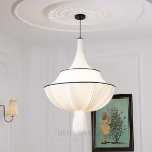 Đèn vải thả trần phong kiểu Pháp trang trí phòng khách, phòng ngủ Homestay