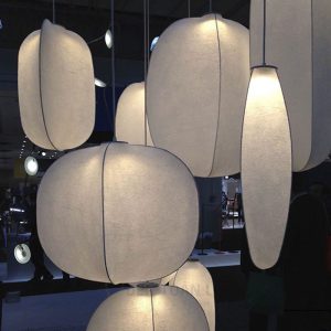 Đèn vải trái khế thả chùm trang trí không gian phòng khách