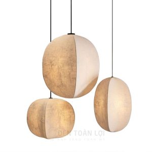 Đèn vải trái khế thả chùm trang trí không gian phòng khách