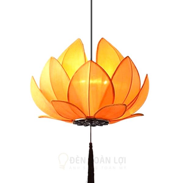 Đèn thả vải hình hoa sen