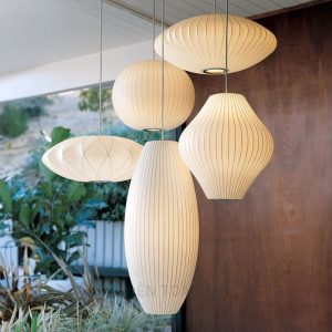 Bộ đèn vải nhiều kiểu treo ngẫu nhiên trang trí sảnh khách sạn