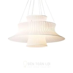 Đèn vải trang trí phòng khách bàn ăn nhà hàng 2 tầng