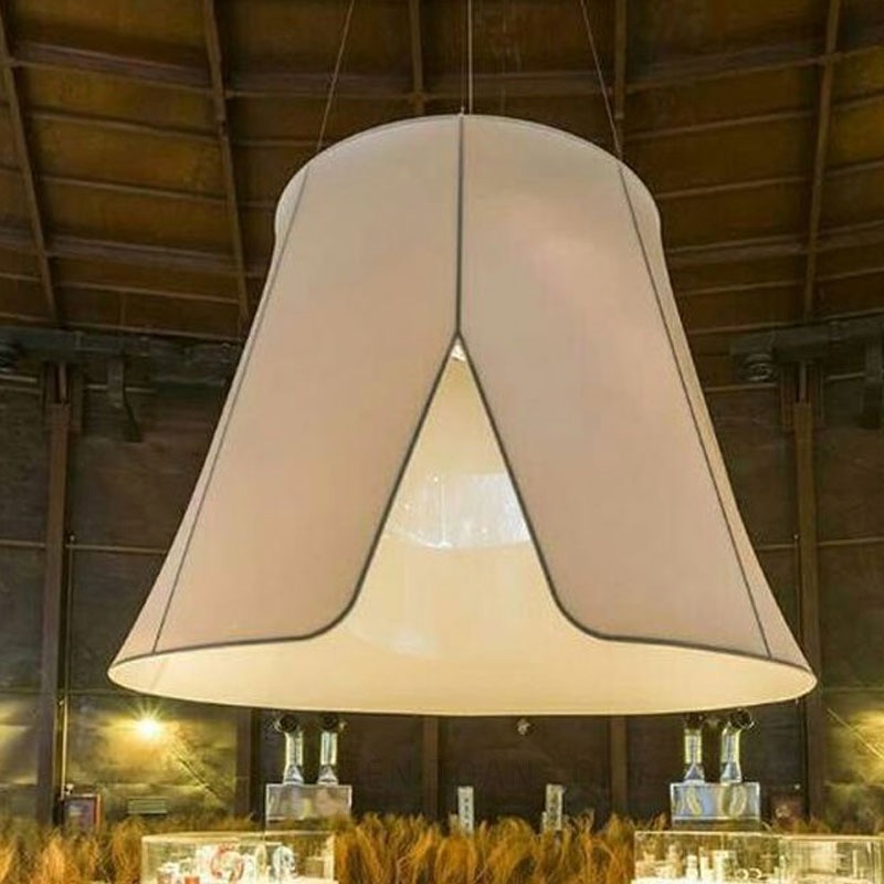 Mẫu đèn vải thiết kế thả trần không gian lớn không gian trưng bày