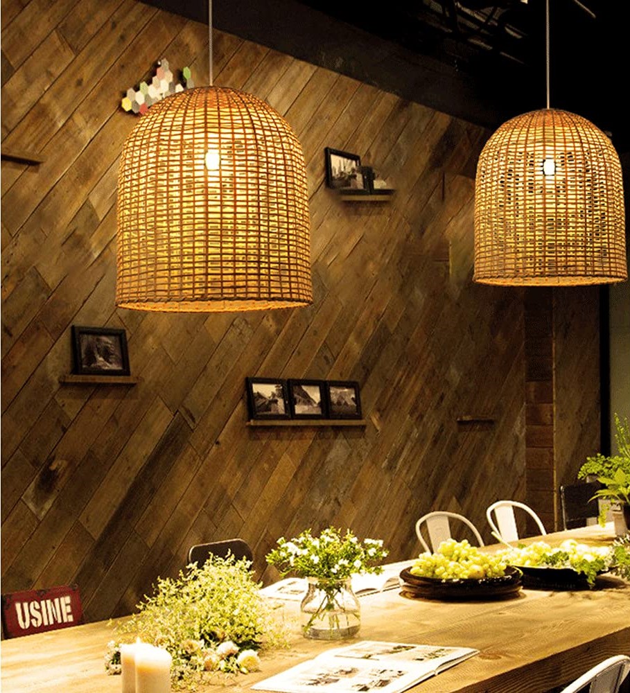 Đèn thả mây tre trang trí bàn ăn nhà hàng Đèn thả mây tre trang trí bàn ăn nhà hàng