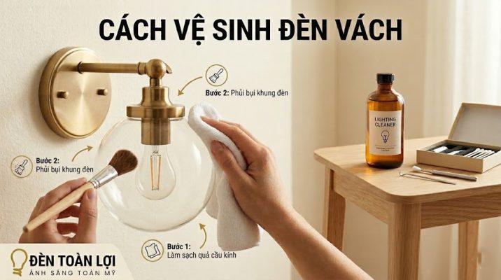 Cách vệ sinh đèn vách