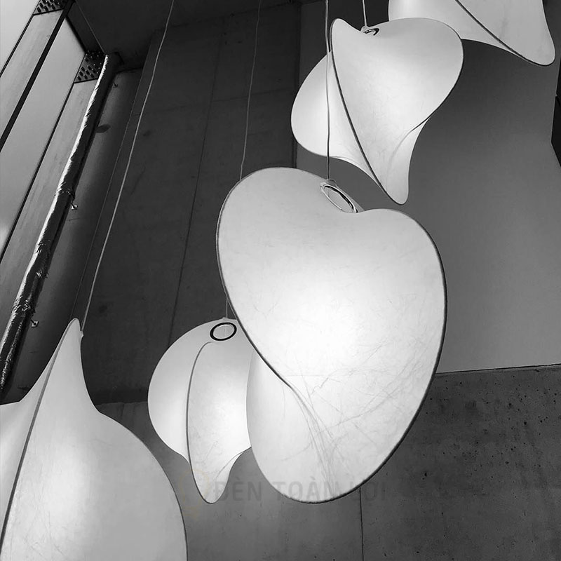 Đèn thả vải nghệ thuật hình tổ chim trang trí cầu thang thông tầng