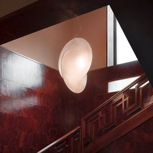 Đèn thả vải nghệ thuật hình tổ chim trang trí cầu thang thông tầng