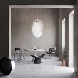 Đèn thả vải nghệ thuật hình tổ chim trang trí cầu thang thông tầng