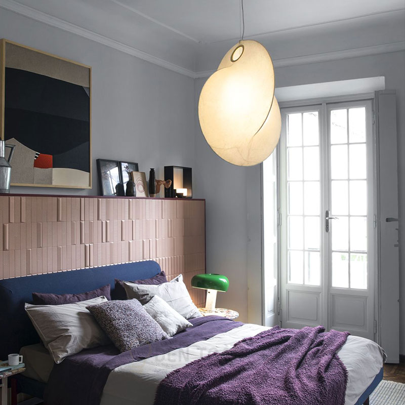 Đèn thả vải nghệ thuật hình tổ chim trang trí cầu thang thông tầng