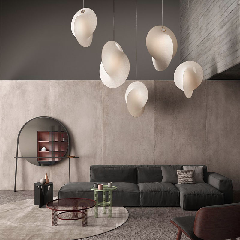 Đèn thả vải nghệ thuật hình tổ chim trang trí cầu thang thông tầng