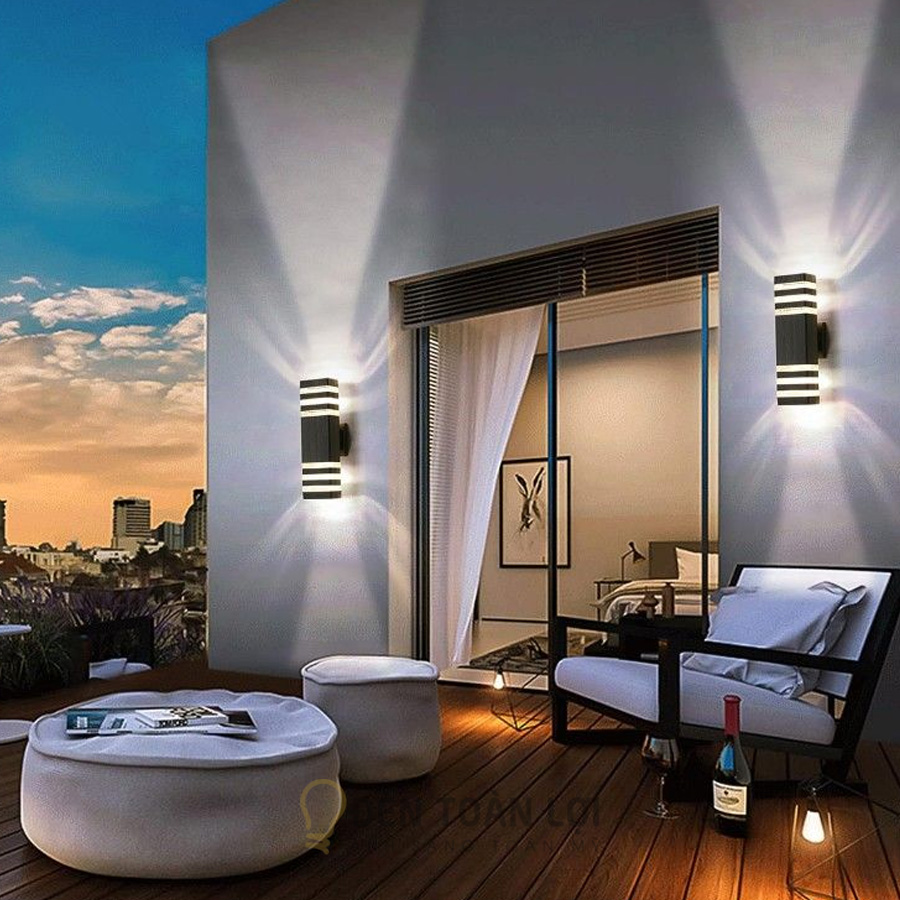 Đèn vách ngoài trời hiện đại hình hộp chữ nhật