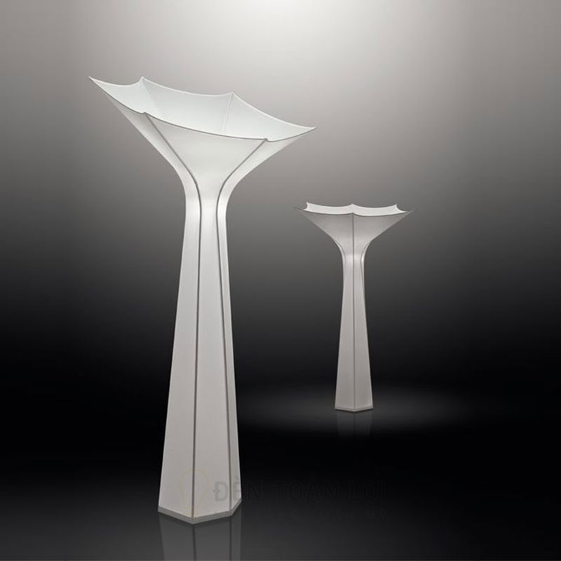 Đèn vải để sàn hoa kèn nghệ thuật trang trí sảnh